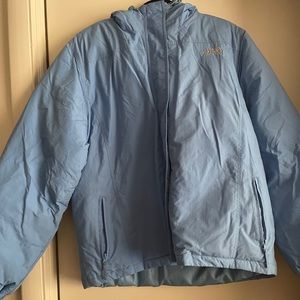 Blue North Face winter jacket